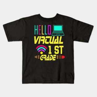 Hello Virtual 1st Grade Kids T-Shirt